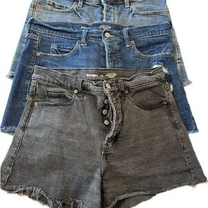 Old Navy Women's Jean Shorts - Blue and Gray